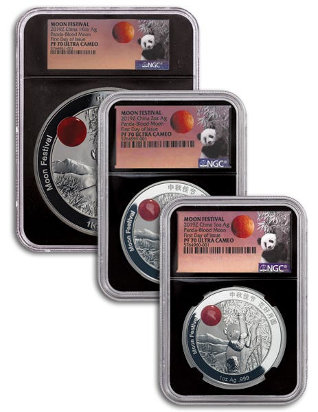 2019 Silver Moon Festival Panda 3-Pc. Set