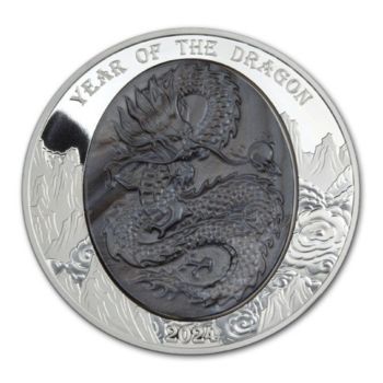 2024 Solomon Islands Silver Lunar Year of the Dragon Mother of Pearl Proof